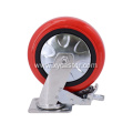 8 Inch Red PVC Caster Wheel